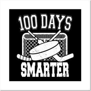 100 Days Smarter Hockey Sports 100Th Day Of School Teacher Posters and Art